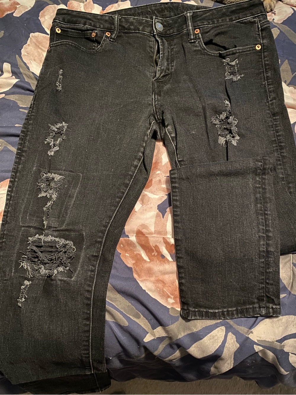 American Eagle Outfitters Airflex+ Charcoal Black Jeggings - Picture 2 of 2